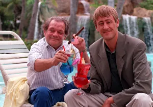 British actor David Jason with fellow actor Nicholas Lyndhurst from the television British actor David Jason with fellow actor Nicholas Lyndhurst from the television