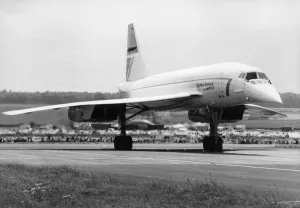 British Airways Concorde awaiting clearance to take off from Humberside Airport 18th British Airways Concorde awaiting clearance to take off from Humberside Airport 18th
