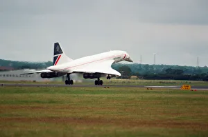 British Airways Concorde G-BOAF seen here touching down on runway 07/25 at Newcastle British Airways Concorde G-BOAF seen here touching down on runway 07/25 at Newcastle