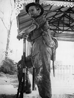 British Army private serving on the front line in Burma during the Second World War British Army private serving on the front line in Burma during the Second World War