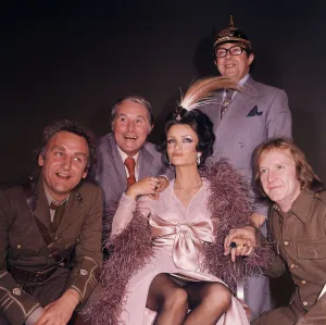 British comedy duo Ernie Wise and Eric Morecambe pose with John Thaw British comedy duo Ernie Wise and Eric Morecambe pose with John Thaw