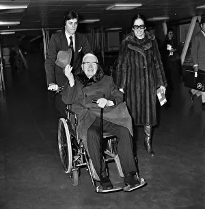 British film actor Sir Charlie Chaplin arrives at heathrow airport British film actor Sir Charlie Chaplin arrives at heathrow airport