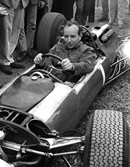 British Grand Prix 1965 Silverstone July 1965 John Surtees sits in his Ferrari British Grand Prix 1965 Silverstone July 1965 John Surtees sits in his Ferrari
