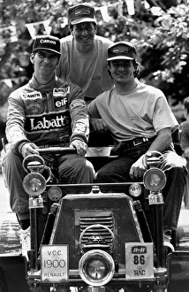 The three British Grand Prix racing drivers Damon Hill, Mark Blundell The three British Grand Prix racing drivers Damon Hill, Mark Blundell