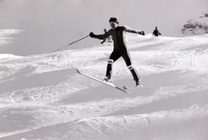 British Olympic Ski Team 1976 Olympics Olympic Games Konrad Bartelski jumping British Olympic Ski Team 1976 Olympics Olympic Games Konrad Bartelski jumping