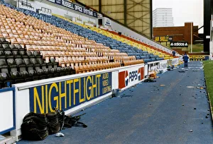 Broken seats at Broomloan Stand after the Old Firm game last night Broken seats at Broomloan Stand after the Old Firm game last night