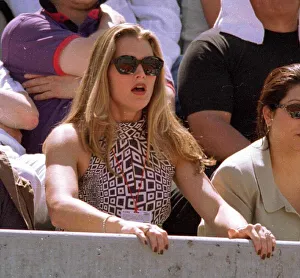 Brooke Shields actress and friends watch in disbelief as her boyfriend tennis star Andre Brooke Shields actress and friends watch in disbelief as her boyfriend tennis star Andre