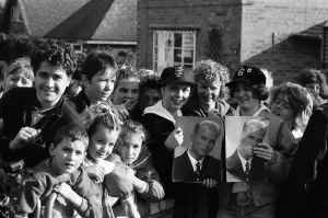 Bros stars Matt and Luke Goss go for tea at the home of 16-year-old fan Claire Austin in Bros stars Matt and Luke Goss go for tea at the home of 16-year-old fan Claire Austin in