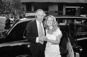 Bruce Forsyth attends the wedding of his daughter Debbie to David Martin at Caxton Hall Bruce Forsyth attends the wedding of his daughter Debbie to David Martin at Caxton Hall