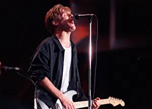 Bryan Adams pop singer Parkhead concert singing on stage microphone guitar Celtic Park Bryan Adams pop singer Parkhead concert singing on stage microphone guitar Celtic Park