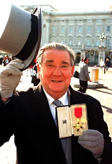 Bryan Mosley Actor who plays Alf Roberts of Coronation Street outside Buckingham Palace Bryan Mosley Actor who plays Alf Roberts of Coronation Street outside Buckingham Palace