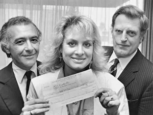 Former Bucks Fizz singer Jay Ashton donating a cheque for £ Former Bucks Fizz singer Jay Ashton donating a cheque for £