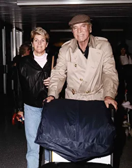 Burt Lancaster actor with his bride to be Susan Scherer at Heathrow December Burt Lancaster actor with his bride to be Susan Scherer at Heathrow December