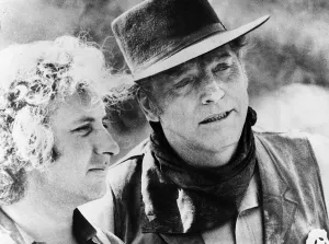 Burt Lancaster actor with film director Michael Winner 1970 on set of the film The Burt Lancaster actor with film director Michael Winner 1970 on set of the film The