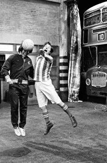 On The Buses, scene rehearsal. 28th February 1973. Reg Varney actor aka Stan Butler On The Buses, scene rehearsal. 28th February 1973. Reg Varney actor aka Stan Butler