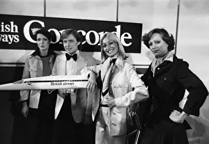 Cabin crew members who work on the supersonic passenger aircraft Concorde Cabin crew members who work on the supersonic passenger aircraft Concorde