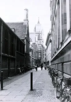 Cambridge University students historic Senate House passage in the university city Cambridge University students historic Senate House passage in the university city