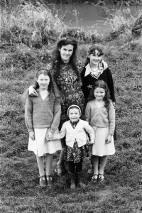 Campaigner Victoria Gillick with some of her children. 22nd November 1981 Campaigner Victoria Gillick with some of her children. 22nd November 1981