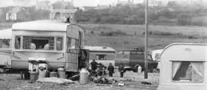 A campsite on a reclaimed tip site at Fairwood Common, Swansea A campsite on a reclaimed tip site at Fairwood Common, Swansea