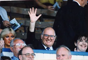 Cardiff City - Owner Rick Wright waves to fans at Ninian Park - 17th August 1991 Cardiff City - Owner Rick Wright waves to fans at Ninian Park - 17th August 1991