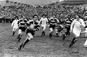 Cardiff flanker Stuart Lane makes an early probe, but Swansea' Cardiff flanker Stuart Lane makes an early probe, but Swansea'