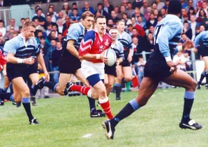 Cardiff v Llanelli. Llanelli's Matthew Wintle, breaks with the ball Cardiff v Llanelli. Llanelli's Matthew Wintle, breaks with the ball
