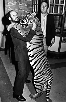 Cardiff Zoo owner Mr George Palmer, took his Bengal tigress Kali to the annual meeting of Cardiff Zoo owner Mr George Palmer, took his Bengal tigress Kali to the annual meeting of