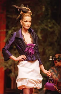 CARLA BRUNI MODELS CHRISTIAN LACROIX AT PARIS COUTURE CARLA BRUNI MODELS CHRISTIAN LACROIX AT PARIS COUTURE