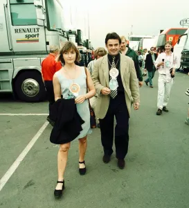 Will Carling Rugby Union player with his new Girlfriend at the British Grand Prix at Will Carling Rugby Union player with his new Girlfriend at the British Grand Prix at
