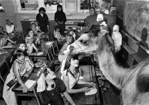 Carnival time. The children of Broad Lane Middle School, Bramley, nr Carnival time. The children of Broad Lane Middle School, Bramley, nr
