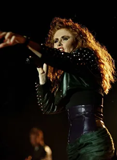 Carol Decker Singer from the pop group TPau singing on stage Carol Decker Singer from the pop group TPau singing on stage