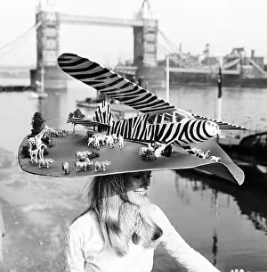 Carole Roddick with aircraft hat at Royal Ascot in June 1970 Design inspired by Carole Roddick with aircraft hat at Royal Ascot in June 1970 Design inspired by