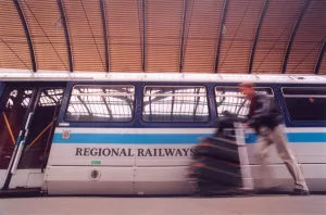 A carriage from one of the Regional Railways North East trains on 11th September 1997 A carriage from one of the Regional Railways North East trains on 11th September 1997