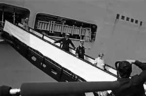 The carrier HMS Invincible sailed home from the Falklands to a tumultuous welcome at The carrier HMS Invincible sailed home from the Falklands to a tumultuous welcome at