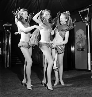 Casino showgirls model their latest costumes which include the invisible bra Casino showgirls model their latest costumes which include the invisible bra