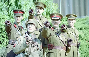 Cast of Blackadder Goes Forth in costume for photocall Black Adder Rowan Cast of Blackadder Goes Forth in costume for photocall Black Adder Rowan