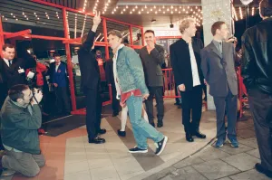 Some of the cast and the director from the film Trainspotting at the premier in Scotland Some of the cast and the director from the film Trainspotting at the premier in Scotland