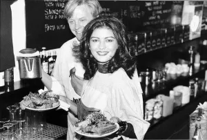 Catherine Zeta Jones Actress Plays A waitress At The Cafe Casbar In Aid Of A Charity Catherine Zeta Jones Actress Plays A waitress At The Cafe Casbar In Aid Of A Charity