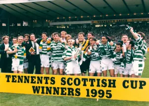 Celtic celebrate winning the 1995 Tennents Scottish Cup Celtic celebrate winning the 1995 Tennents Scottish Cup