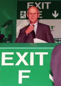 Celtic chairman Fergus McCann September 1999 back at Parkhead yesterday where he Celtic chairman Fergus McCann September 1999 back at Parkhead yesterday where he