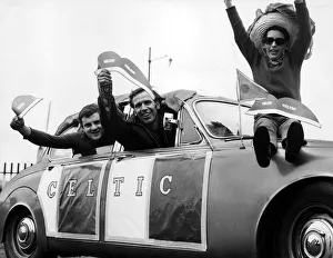 Celtic fans before setting off for match May 1970 Celtic fans before setting off for match May 1970