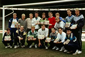 Celtic football team squad with book November 1988 Celtic football team squad with book November 1988