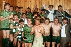Celtic versus St Mirren 1986 Celebrations in the dressing room Celtic versus St Mirren 1986 Celebrations in the dressing room