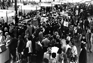 Chaos reigns in one of the terminal buildings at Heathrow Airport during a walkout by Chaos reigns in one of the terminal buildings at Heathrow Airport during a walkout by