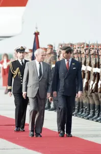 Charles, Prince of Wales with the President of Hungary, Arpad Goncz during his visit to Charles, Prince of Wales with the President of Hungary, Arpad Goncz during his visit to