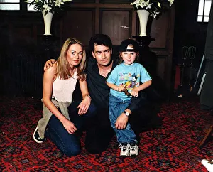 Charlie Sheen with Leandra Strand and daughter Tyla in August 1997 Charlie Sheen with Leandra Strand and daughter Tyla in August 1997