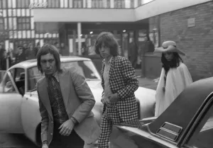 Charlie Watts, Mick Jagger and his girlfriend Bianca De Macias arrive at Coventry Theatre Charlie Watts, Mick Jagger and his girlfriend Bianca De Macias arrive at Coventry Theatre