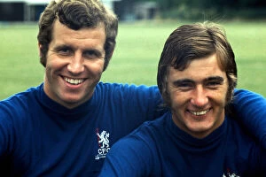 Images Dated 1st December 1971: Chelsea footballers Peter Osgood and Alan Hudson December 1971