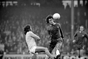 Images Dated 8th January 1972: Chelsea v. Huddersfield. Davy Webb beats centre forward for Huddersfield Frank