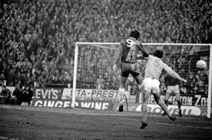 Images Dated 8th January 1972: Chelsea v Huddersfield. Peter Osgood of Chelsea headers the ball at Stamford Bridge during